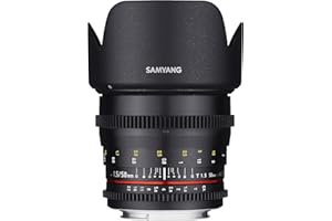 Samyang F1311106101 - obiektyw VDSLR do Sony E (stała ogniskowa 50 mm, przysłona T1.5-22 AS UMC, średnica filtra: 77 mm), czarny