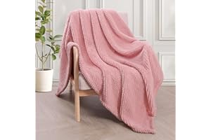 Whale Flotilla Manta Sofa, Manta Polar, Manta para Cama, Manta de Franela Suave y Cálida, 130 x 170 cm, Rosa