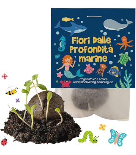 10 Confezioni Di Biglie Di Fiori Colorate - 5 Palline Di Semi Per Bomboniere Ecologiche - Regalo Sostenibile Per Bambini