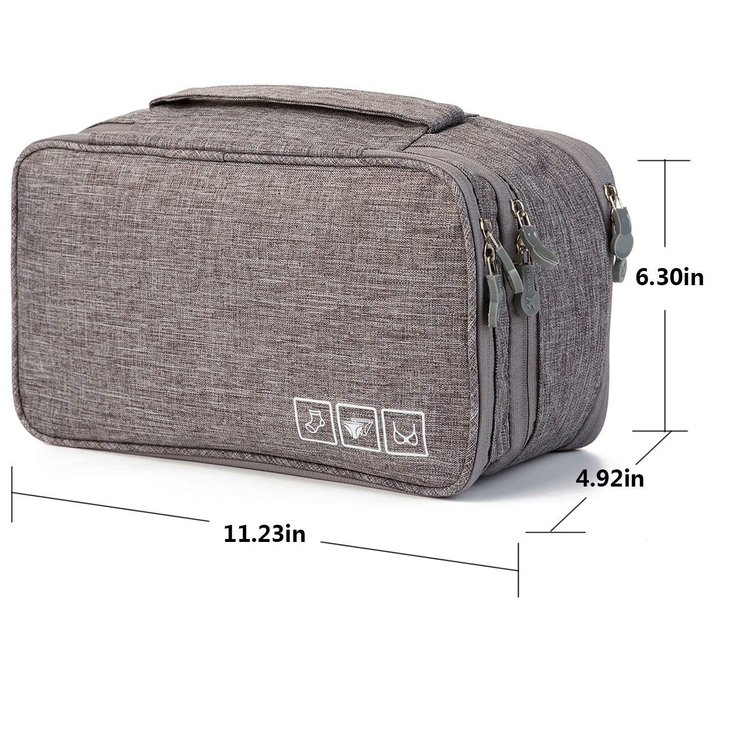 Egab Portable Bra Underwear Organizer Travel Toiletry Organizer Bag Makeup Organizer Case - Image 3