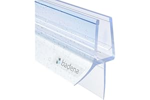 Badena® Duschdichtungen für Duschtüren 4mm 5mm I 80cm Ersatzdichtung für Glas I Duschtürdichtung Wasserabweiser mit Dichtlippe I Dichtung Duschwand Badewanne Duschkabine I Duschabdichtung transparent