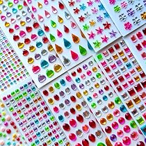 Strass Adhésifs 3mm – Rouge Brillant, 210 Pièces, Stickers Brillantini