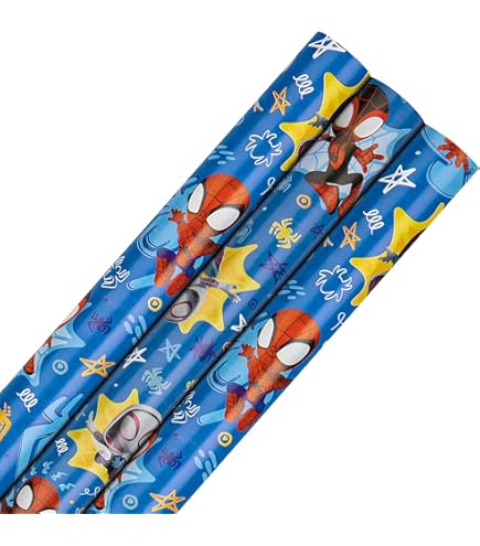 Spider-Man Geschenkpapier Set - Inklusive 2 Bögen & 2 Geschenkanhänger