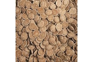 CHOCODIC Pistoles de chocolat Noir, Lait, Lait-Caramel ou Blanc de qualité professionnelle pour préparation maison, patisserie, gâteau, fontaines de chocolat (400g, Chocolat Lait)