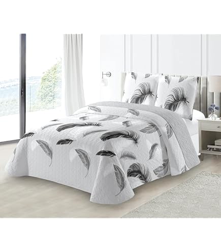 Boutis Couvre Lit 2 Personnes Couvre-lit Matelassé - B-2-208 - 220x240cm - 100% Coton - Rose - 2 Couette 220x240