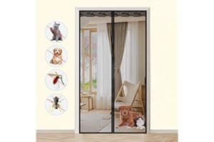 Unipampa Magnet Fliegengitter Tür, Magnet Insektenschutz Balkontür, Insektenschutz Magnetvorhang, Fliegenvorhang, Ohne Bohren, Stärkere Magneten, für Balkontür Wohnzimmer und Terrassentür