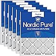 Nordic Pure 12x12x1M12-6, MERV 12 Pleated Air Condition Furnace Filter, Box of 6