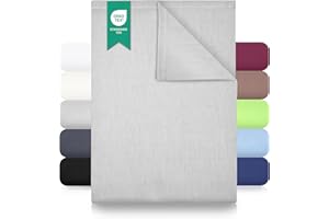 GREEN MARK Textilien płaski prześcieradło – 100% bawełna – bez gumki, delikatne dla skóry, łatwe w pielęgnacji, pranie w wysokiej temperaturze - Srebrnoszary - 180x275 cm