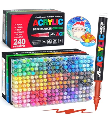 Sonlaryin 288 Farben Acrylstifte für Steine Wasserfest, Permanent