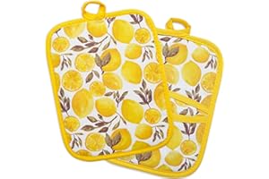 SUGELARY Maniques Cuisine 2 en 1, Résistant à la Jusqu'à 260 °C Gants de Cuisine Gants de Four avec Silicone Antidérapant pour Cuisiner, Cuire, Griller (Orange)