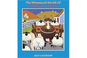 2025 Desktop Calendar - Thomas Joseph - Featuring Funny Sheep, Cows and Horses – Desk Organizer Planner