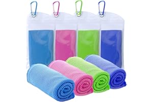 SZELAM 40/''x 12/''kühlende Handtücher, 4 Pcs kühlende Handtuch für Hals und Gesicht, Fitness-Handtücher, Yoga, Golf, Camping, Outdoor-Sporthandtuch sofortige Kühlung