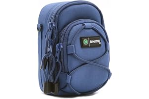 Baxxtar NUOVO V4 (Taglia L) Borsa Custodia - blu - per fotocamera compatta - Lumix DC TZ200 TZ95 DMC TZ100 TZ90 TZ80 LX15 - PowerShot SX720 SX730 SX740 G5 X II G7 X - Coolpix A A900 A1000 W100