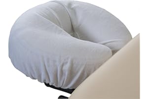 EARTHLITE Professional Flannel Face Pillow Covers – Machine Washable, 100% Cotton / Fits Massage Table & Massage Chair Cushions,White(2pack)