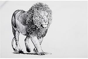 Maxwell & Williams Marini Ferlazzo Geschirrtuch mit Afrikanischem Giraffenmotiv, 100% Indische Baumwolle, Weiß, 50 x 70 cm, Küchentuch Waschmaschinenfähig