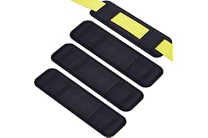 Seenelling 4 Pack Tie Down Strap Protector Sleeve Universal Protective Sleeves for Ratchet Straps Protective Strap Protector, Preventing Damage to Boat Trailers Kayaks Yacht Trucks, 4 x 12''(Black)