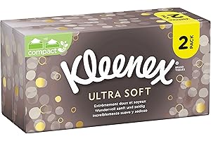 Kleenex Ultrasoft Boite de Mouchoirs Ultra Doux x 2 - Lot de 4