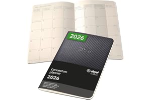 SIGEL C2685 Monats-Kalenderheft Conceptum 2026, ca. A6, , schwarz: Agenda Conceptum, Classic, Softcover