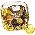 NATURE 'N' NATURE Gold Coin Milk Chocolates, 230gms Square Gift Pack, 100 pcs, Coin Chocolate Gifts for Holi, Rakhi, Diwali, Anniversary, Birthday, Christmas, Valentines