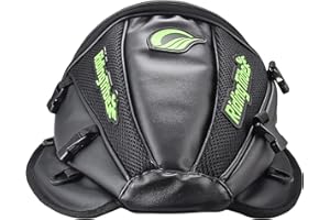 KaTur Motorrad Rücksitz Tankrucksack Multifunktionale wasserdichte PU Leder Aufbewahrungstasche Satteltasche Motorrad Rücksitz Super Light Tail Zubehör Taschen -Schwarz