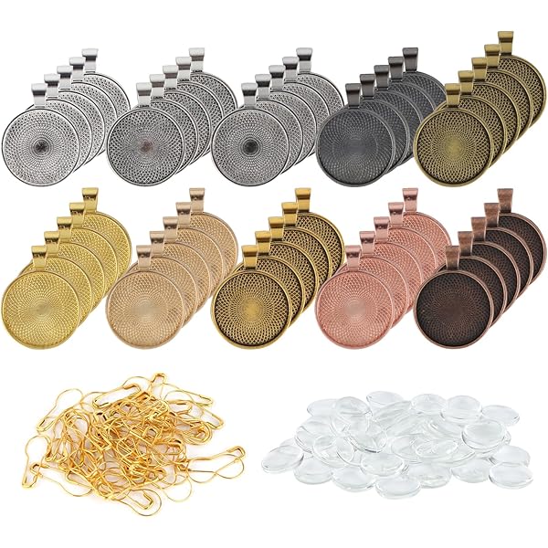UNICRAFTALE 12 Stuks Hartvormige Sleutelhangers - Roestvrijstalen Hangers Met Glazen Cabochon Voor DIY Projecten (antiek Zilver, 5.5-6 Cm)