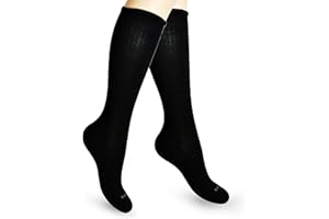SocksLane Cotton Compression Socks for Women & Men. 15-20 mmHg Support Knee-High