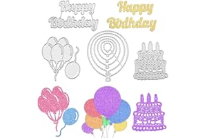 LDYLLICSTYLE Dies for Card Making,Die Cutting Dies for Cards,Embossing Tool,Happy Birthday Stencil,Happy Birthday Cutting Dies,Craft Dies,DIY Craft Tools for Cards