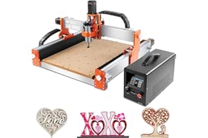 FoxAlien Fraiseuse CNC XE-PRO avec vis à billes, broche 400W Machine à graver 3 axes pour la découpe du bois et de l'aluminium Mise à niveau possible vers des rails linéaires(220V)