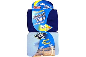 SUPERFIVE Panni Spugna per Vetri Doppio Lato, Lava e Asciuga Senza Aloni, Kit Microfibre (splendivetri)