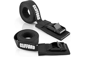 CLIFFORD Spanngurte, 2 Stück I 25mm I 0,5m - 5,5m I Ultra Robust I EN12195-2 I 250Kg/500Kg Belastbarkeit Zurrgurte mit Polste