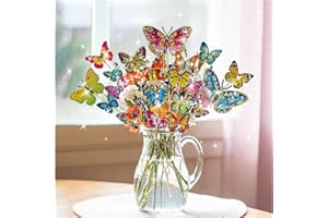 DAJUMOO 20 Stück Diamond Painting Set,Diamond Painting Erwachsene Kinder Schmetterling Bilder, Bastelset Kinder für Dekoration von Gärten und Balkonen, Geschenke für 8-10 Jahre Mädchen (Schmetterling)