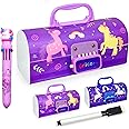 FunBlast Kids Pen & Pencil Box Suitcase Style With Password Lock, Multi-Layer Case for Boys, Girls, Unicorn Design 10 in 1 (Random Color-B, Polypropylene, Multicolor)