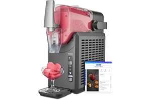 MEDION Machine à granité (boissons glacées, capacité 2,6 L, réservoir 1,9 L, slush machine pour boissons, 5 modes de boisson, machine a glace, préparation en 30–60 min, compresseur, MD12090)