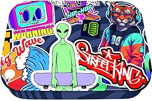 Oberthur - 1 Boîte à Bons Points en Métal - Visuel GEEK - Dimension 8 x 11 x 2,5 cm