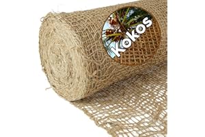 NOOR Natürliche Kokos Böschungsmatte – Erosionsschutzmatte für Gartenarbeit – biologisch-abbaubar – chemikalienfrei – Maschenweite ca. 3x3cm – Rolle 2m x 50m – Böschungsnetz 400 g/m²