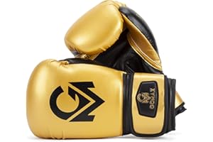 GO MAX GoMax Leather Boxing Gloves 6,8,10,12,14,16 oz Boxing Glove for Training Punching Sparring Punching Boxing Bag Gloves Mitts Muay Thai Kickboxing MMA Martial Arts Workout Gloves
