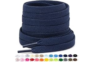 STEPACE 2 Paia di Lacci Piatti,Ricambio da 8 mm (Larghezza) per Scarpe da Ginnastica