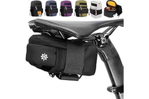 Lumiere & Co. Black Bike Seat Bag, Bicycle Saddle Bag, Cycling Seat Pack, Mountain Bike Saddle Bag, Road Bike Saddle Bag