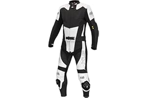 XLS Black White Arrow Lederkombi in Kurzgröße schwarz weiß