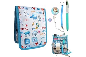 BASAMA ®️ Salvabolsillos Enfermeria +2 Porta Tijeras Enfermeria + Boligrafo de 4 Colores | Este Bolsillo Enfermera Organizador con imanes, es la Mejor Idea de Regalos para Enfermera en apuros