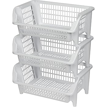 Stackers Aufbewahrungsbox, Stapelbar, Aus Kunststoff, Körbe Küchenampel