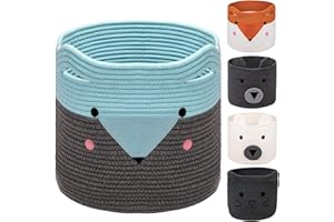 AXHOP Aufbewahrungskorb Aufbewahrungsbox Kinder, Boxen Aufbewahrung Spielzeugkiste. Ideal für Kallax einsatz, Kallax regal, Kleidung, Spielzeug, Wäschekorb, Kinder, Kinderzimmer. Blaufuchs