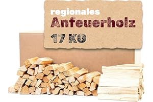 Heumüller Holzwolle Anzündholz 17 kg I Anfeuerholz aus gespaltenem & entrindetem Kiefernholz I Hoher Harzgehalt für schnelles & effizientes Anzünden I Ideal für Kamin, Grill & Lagerfeuer