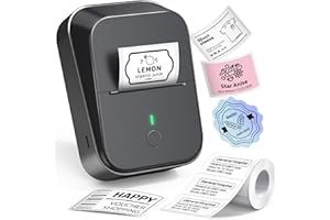 ETIKEZ PM260 Etikettendrucker mit Größeres Etikett, 2 Zoll Bluetooth Beschriftungsgerät, Tragbarer, Tintenloser Aufkleberdrucker mit Verschiedenen Vorlagen für Büro, Schule und Küche, Schwarz