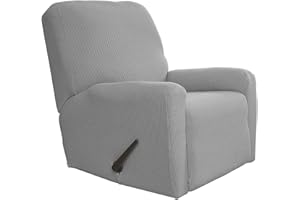 Greatime Fernsehsessel Stretch Sofabezug Sofaüberwurf Möbelschutz Sofaüberzug Couchbezug Couch Schild Sofahusse Weich mit Gummiband (Hellgrau,Fernsehsessel)
