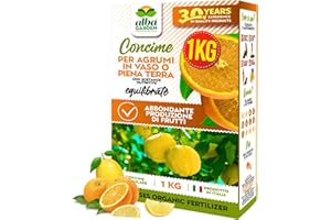 Albagarden - Concime Per Agrumi Naturale 1 KG - Fertilizzante Granulare Idrosolubile Per Un Abbondante Produzione Di Frutti - Arance, Limoni e Mandarini