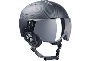 BLACK CREVICE Casco da sci Calgary I Casco da sci con visiera stile pilota in diversi colori I Casco da sci per Uomo & Donna I Casco da sci in policarbonato I Casco traspirante I Regolabile