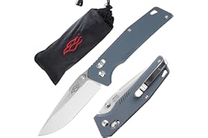 Firebird GANZO FB7601-GY Cuchillo Plegable de Bolsillo Hoja de Acero 440C 87 mm G10 Mango Antideslizante con Clip Camping Caza Pesca Cuchillo de Bolsillo al Aire Libre 120g (Gris)