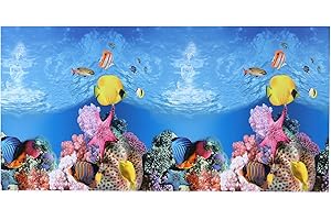 VOCOSTE Aquarium Fond Affiche, Poisson Réservoir ornementationAutocollant 32.28"x15.75"