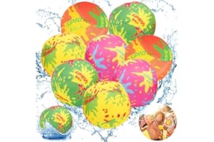 LEONSHCO Lot de 8 bombes à eau colorées réutilisables - Remplissage rapide - En coton - Pour enfants et adultes - 5 cm - Convient pour piscines, fêtes, été en plein air, etc